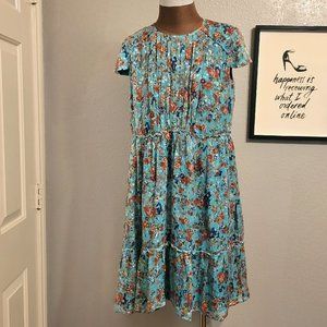 RIPETTA Vintage Floral Print Dress